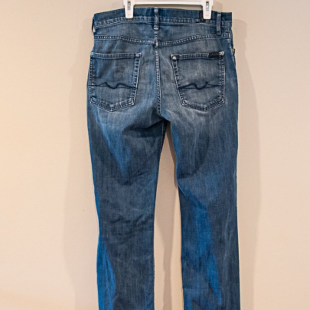 7 For All Mankind Slimmy Jeans Medium Blue Size 31 - Picture 3 of 5